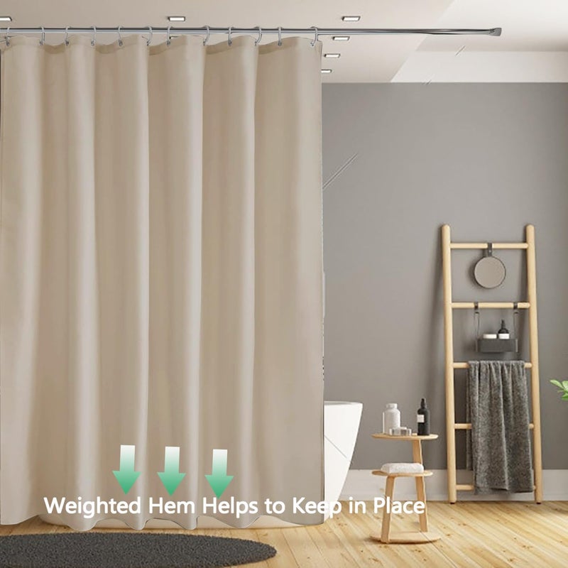 LLSCL Fabric Shower Curtain Liner with Magnets, Waterproof Hotel Quality, 72 x 72 Machine Washable - Image 4